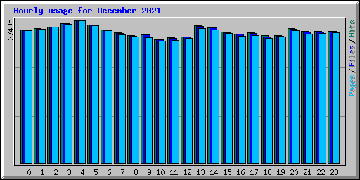 Hourly usage for December 2021