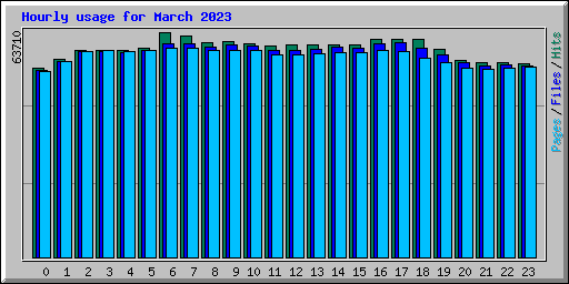 Hourly usage for March 2023