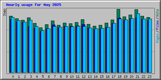 Hourly usage for May 2025